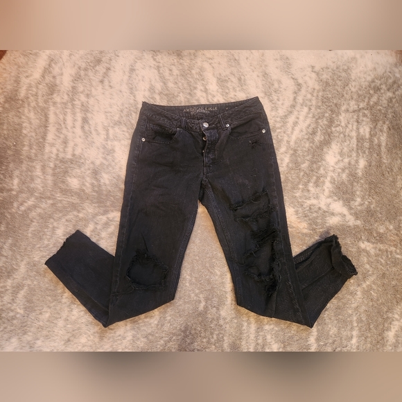 American Eagle Outfitters Pants - American Eagle Outfitters destroyed tomgirl black jeans